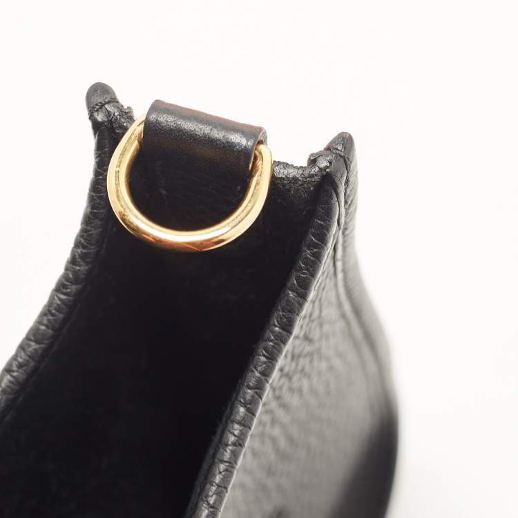 Pre Owned Hermès Black Taurillon Clemence Leather Evelyne TPM 16 Bag
