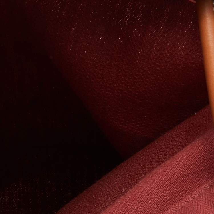 مملوكة مسبقًا Hermes Rouge H/Gold Toile Canvas and Swift Leather Aline Bag