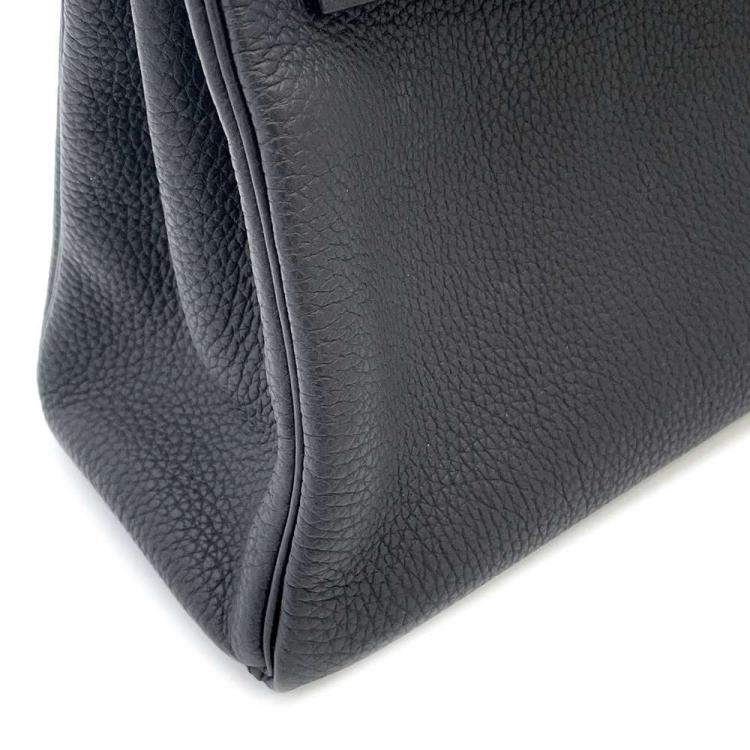 Pre Owned Hermes Black Togo Leather Gold Hardware Kelly 28 Retourne Bag 