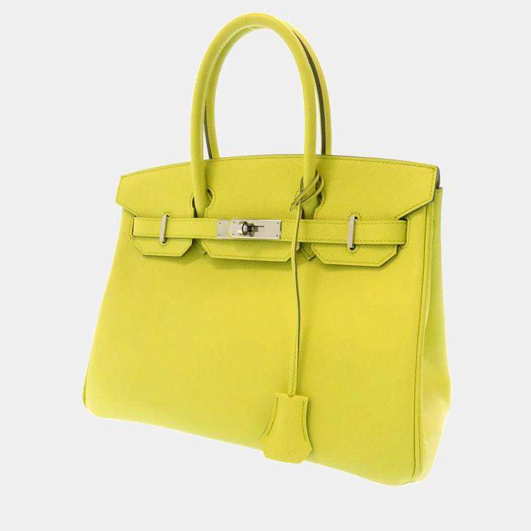 Hermes Yellow Epsom Leather Palladium Hardware Birkin 30 Bag Hermes ...