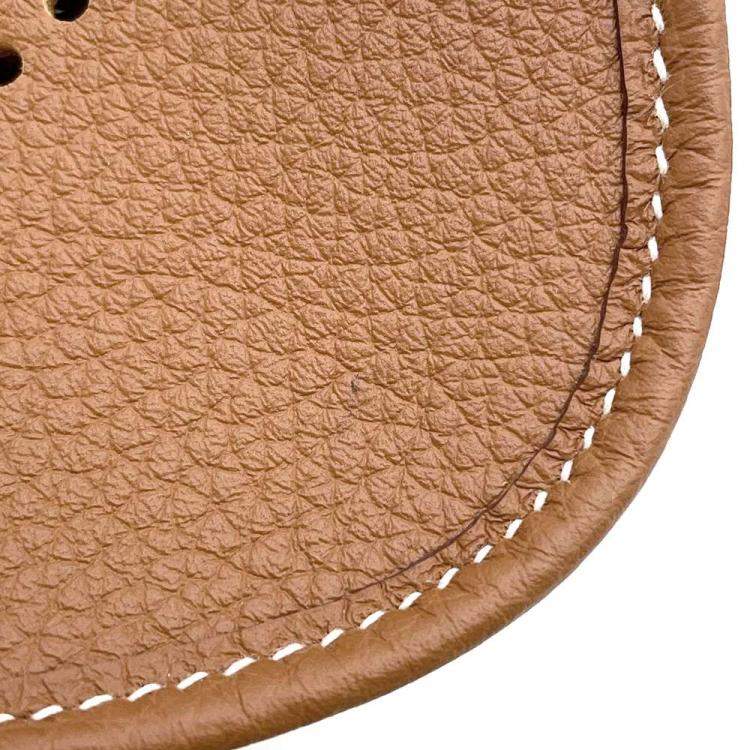 Pre Owned Hermes Gold Taurillon Clemence Leather Evelyne TPM Shoulder Bag