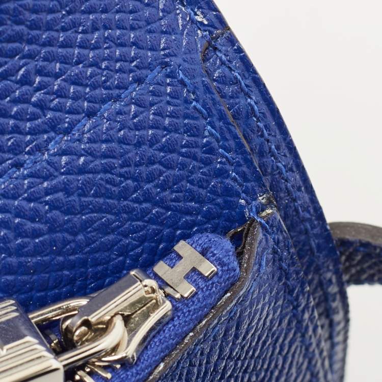 Pre Owned Hermès Electric Blue Epsom Leather Kelly Depliant Wallet