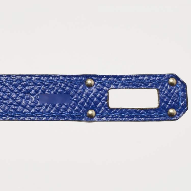 Pre Owned Hermès Electric Blue Epsom Leather Kelly Depliant Wallet