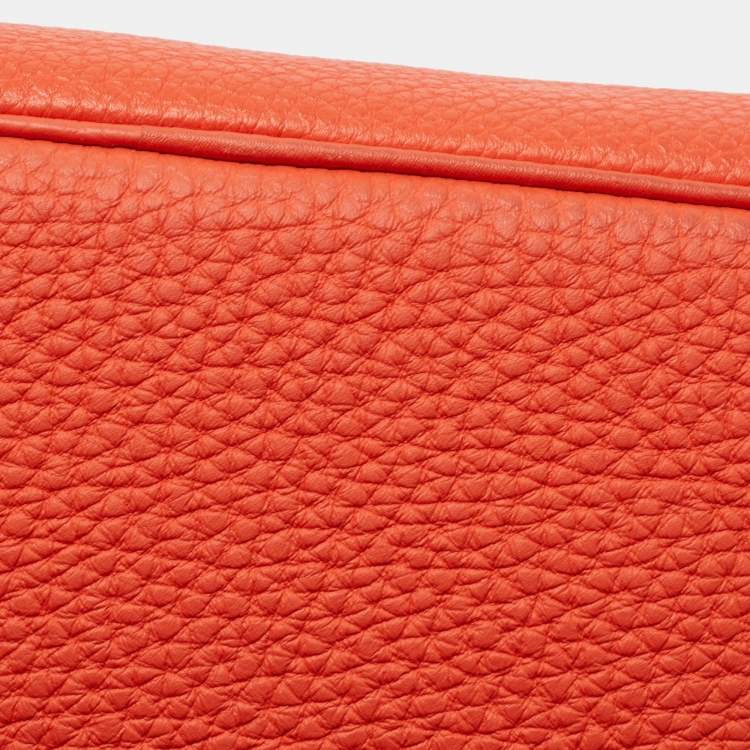 Pre Owned Hermes Capucine Togo Leather Palladium Finish Birkin 35 Bag