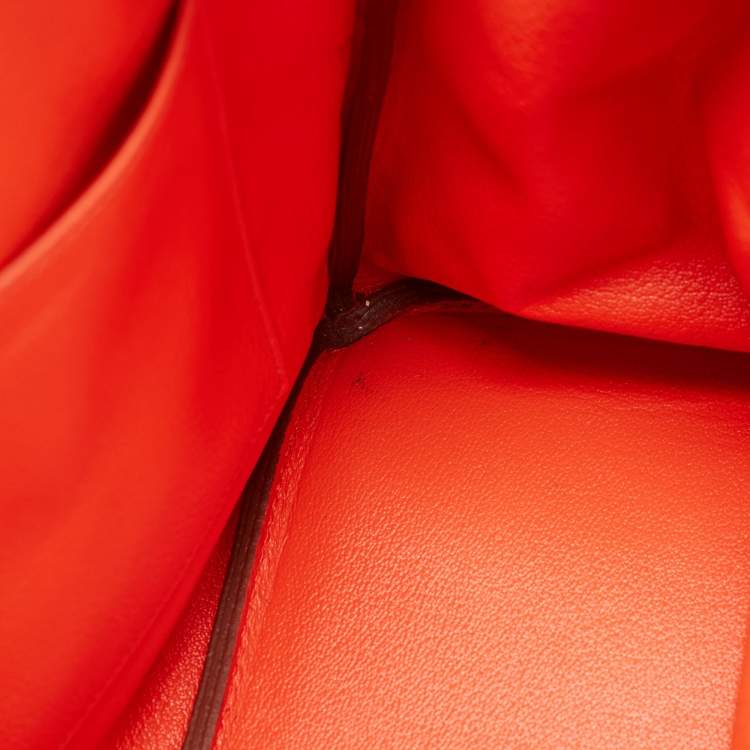 Pre Owned Hermes Capucine Togo Leather Palladium Finish Birkin 35 Bag