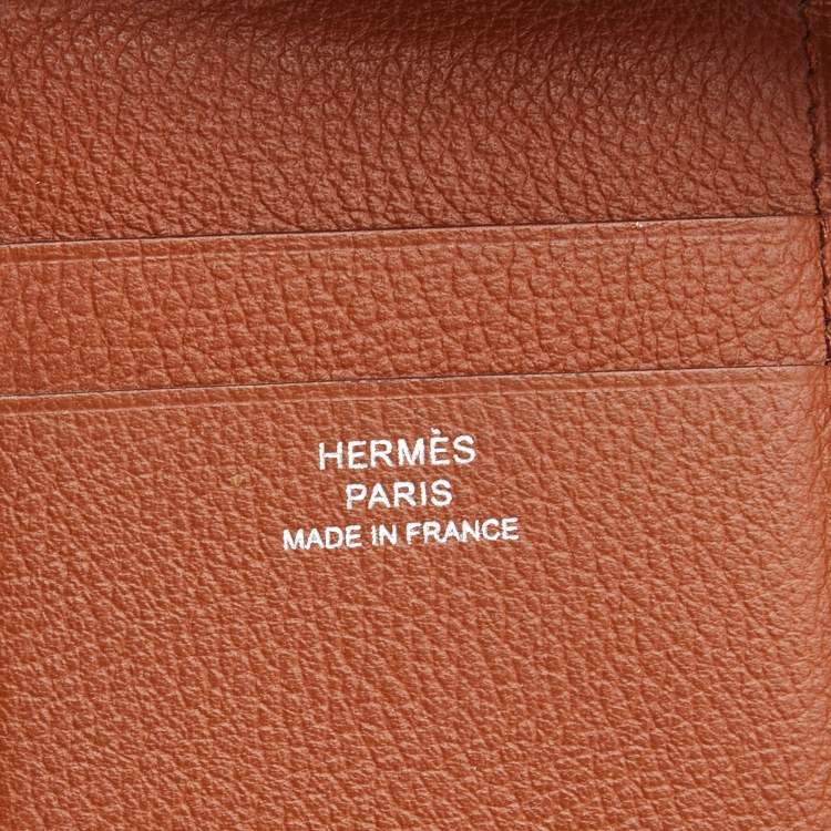 مملوكة مسبقًا Hermes Gold Evercolor Leather  MC² Euclide Card Holder