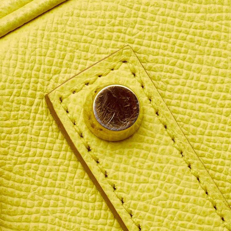 Pre Owned Hermes Soufre Epsom Leather Gold Finish Birkin 35 Bag