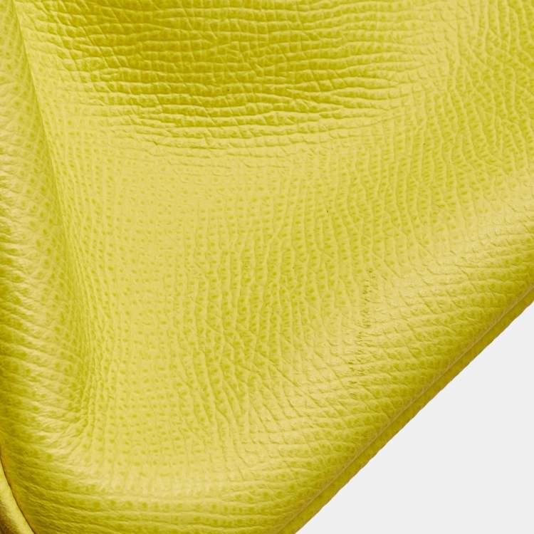 Pre Owned Hermes Soufre Epsom Leather Gold Finish Birkin 35 Bag