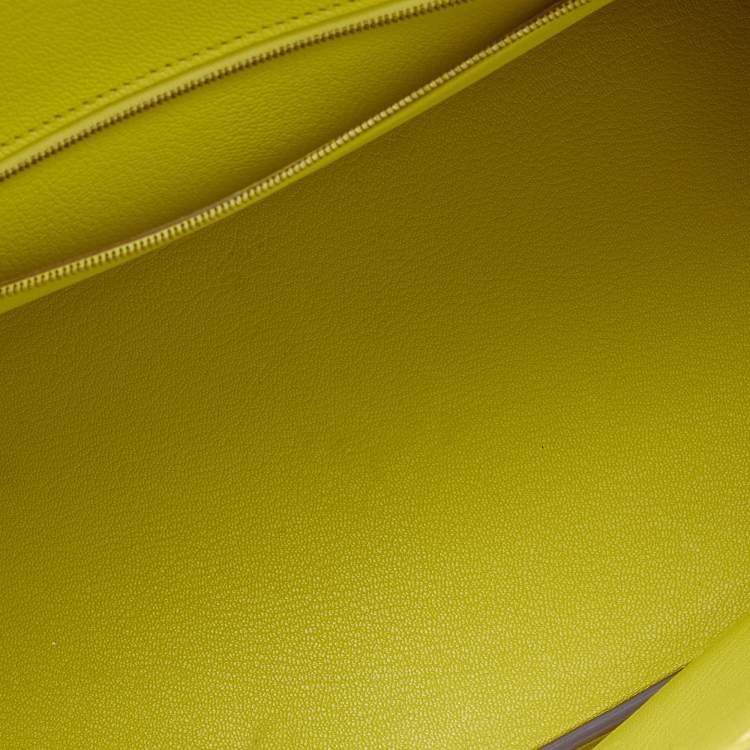 Pre Owned Hermes Soufre Epsom Leather Gold Finish Birkin 35 Bag