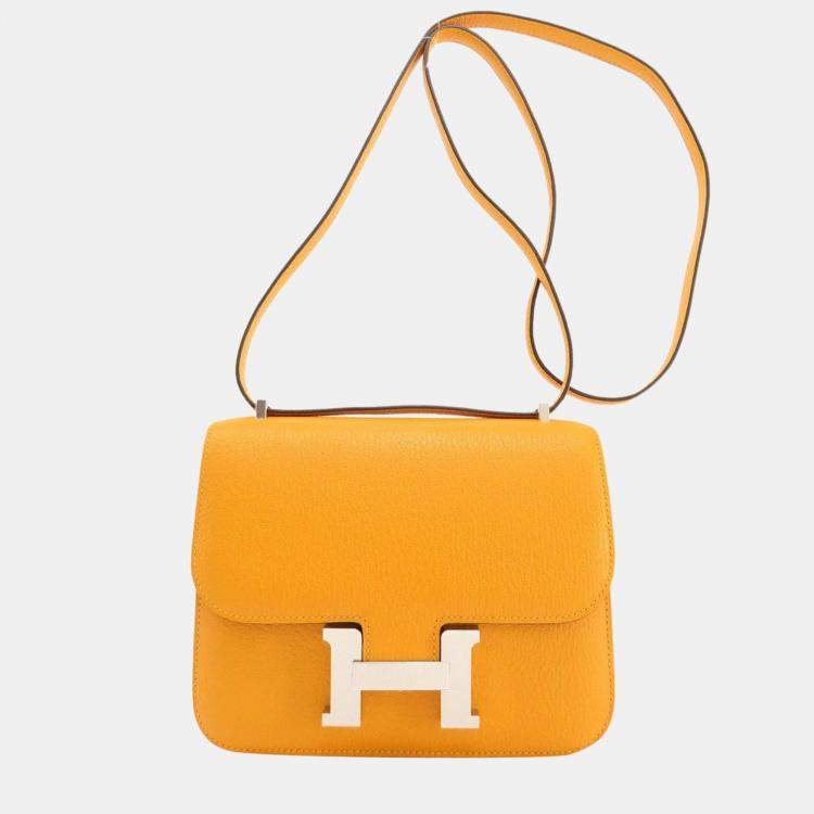 Hermes Constance 3 Chevre Moutard Shoulder Bag