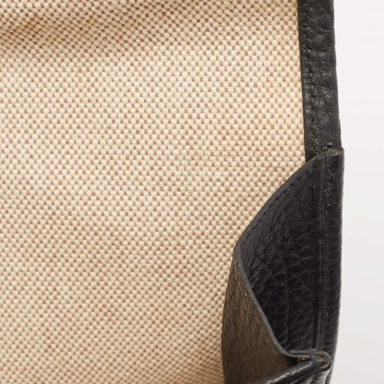 Pre Owned Hermes Black Fjord Leather Elan Jige 29 Clutch