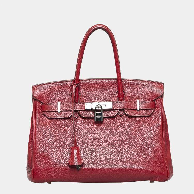 Hermes Red Clemence Birkin 30 Hermes