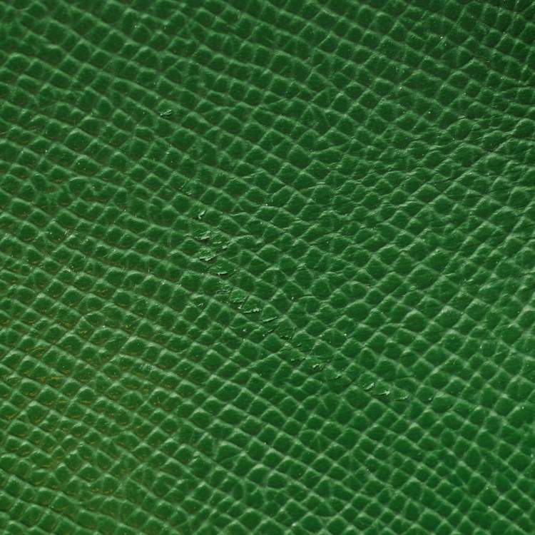 Pre Owned Hermes Vert Bengal Epsom Leather Gold Finish Birkin 35 Bag