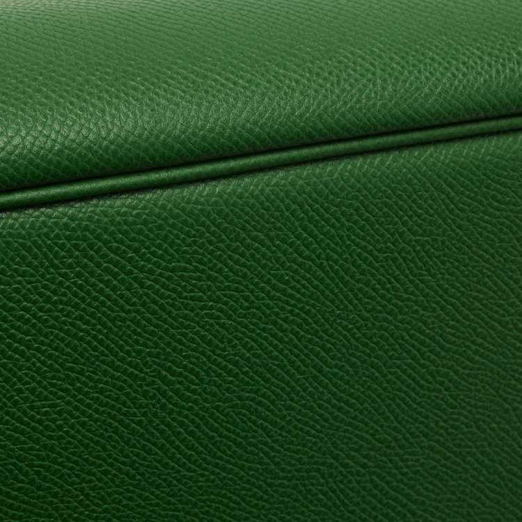 Pre Owned Hermes Vert Bengal Epsom Leather Gold Finish Birkin 35 Bag