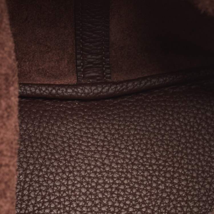 Pre Owned Hermes Rouge Sellier Taurillon Clemence Leather Picotin Lock 22 Bag