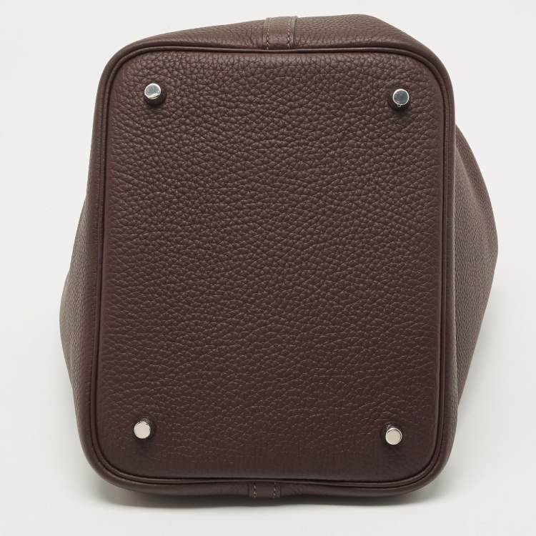 Pre Owned Hermes Rouge Sellier Taurillon Clemence Leather Picotin Lock 22 Bag