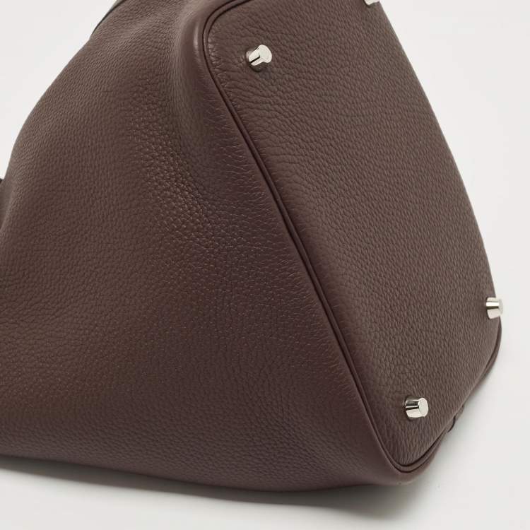 Pre Owned Hermes Rouge Sellier Taurillon Clemence Leather Picotin Lock 22 Bag