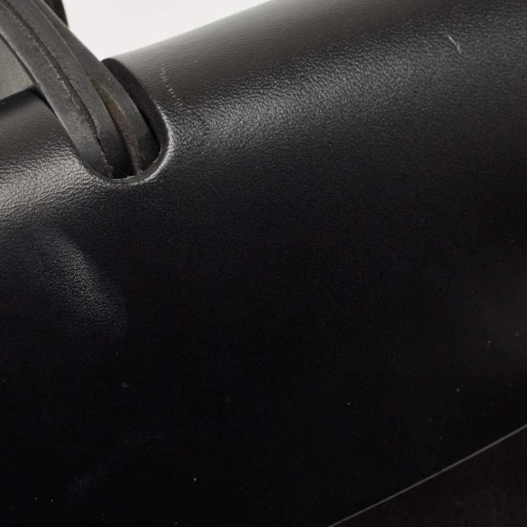 Pre Owned Hermes Prunoir/Black Vache Hunter and Canvas Herbag Zip 31 Bag