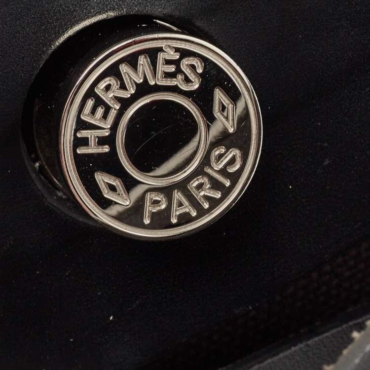 Pre Owned Hermes Prunoir/Black Vache Hunter and Canvas Herbag Zip 31 Bag
