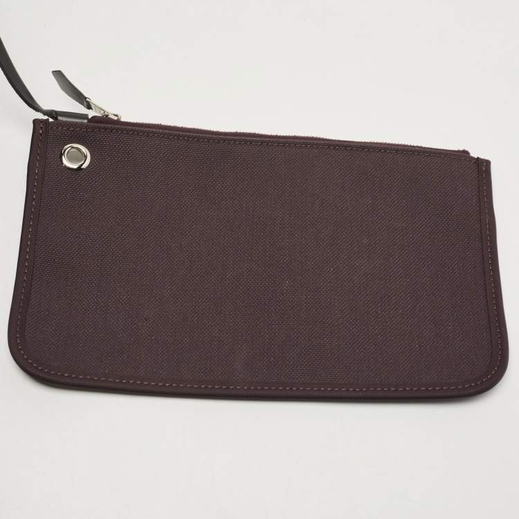 Pre Owned Hermes Prunoir/Black Vache Hunter and Canvas Herbag Zip 31 Bag