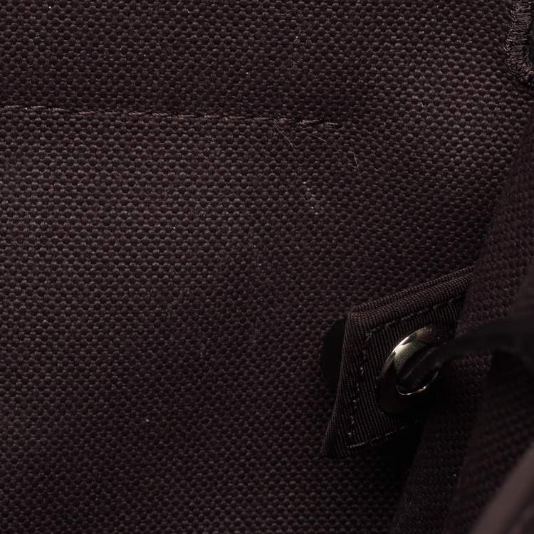 Pre Owned Hermes Prunoir/Black Vache Hunter and Canvas Herbag Zip 31 Bag