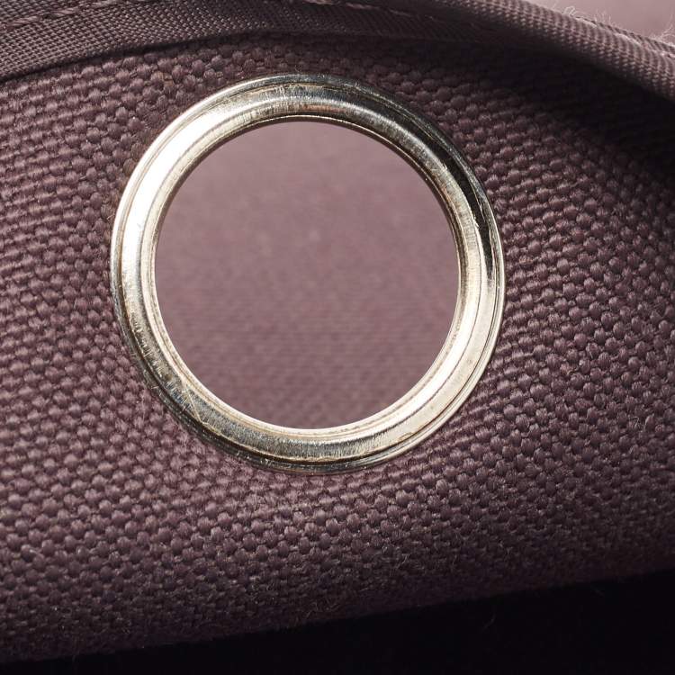 Pre Owned Hermes Prunoir/Black Vache Hunter and Canvas Herbag Zip 31 Bag