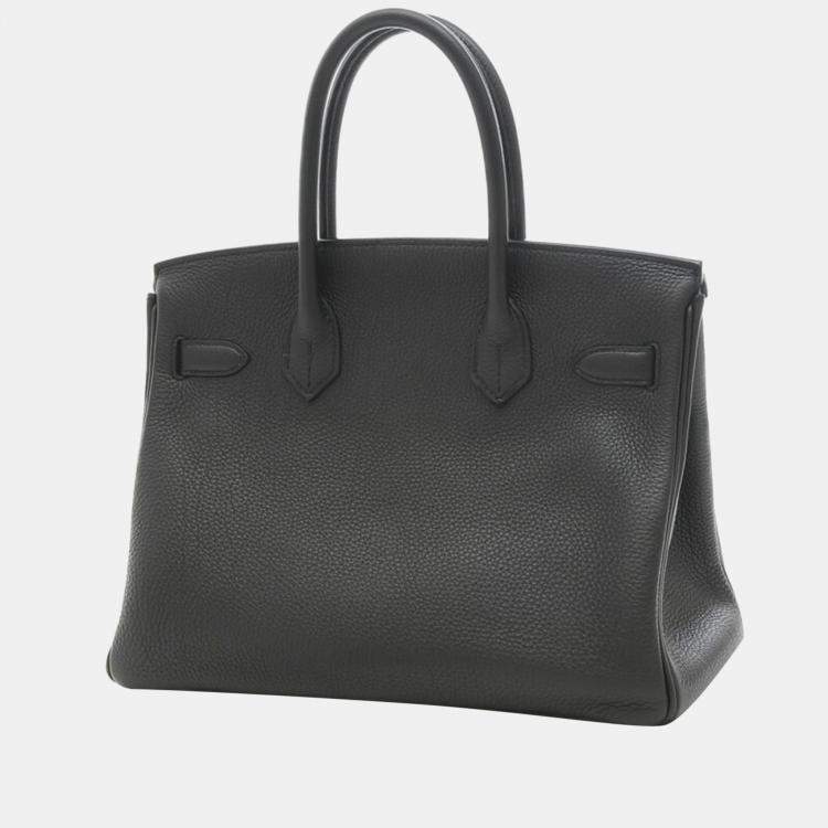 Hermes Birkin bag 30 Black Togo leather Silver hardware
