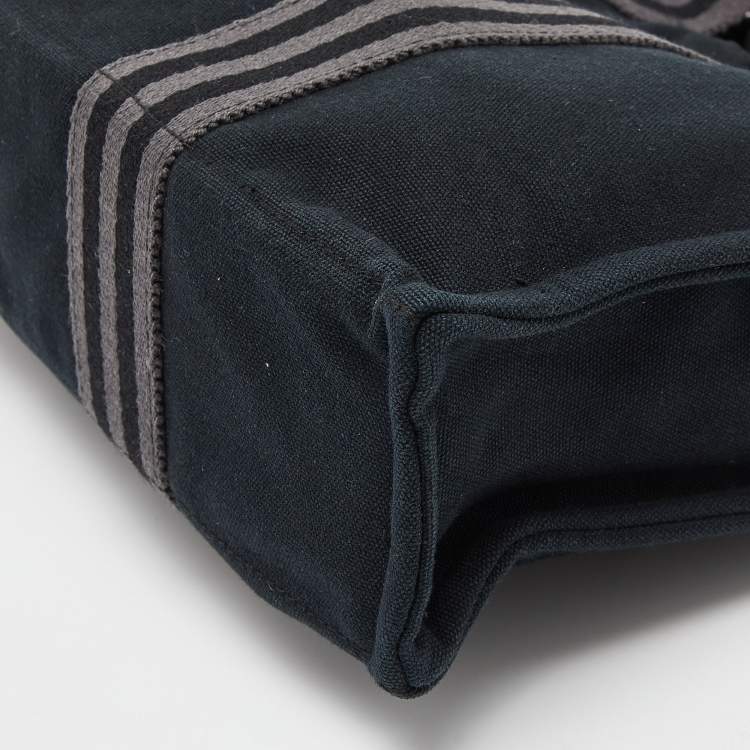 مملوكة مسبقًا Hermes Black/Grey Canvas Fourre Tout PM Bag