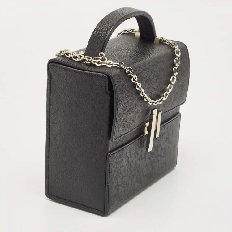 Pre Owned Hermes Black Chevre Leather Cinhetic Bag