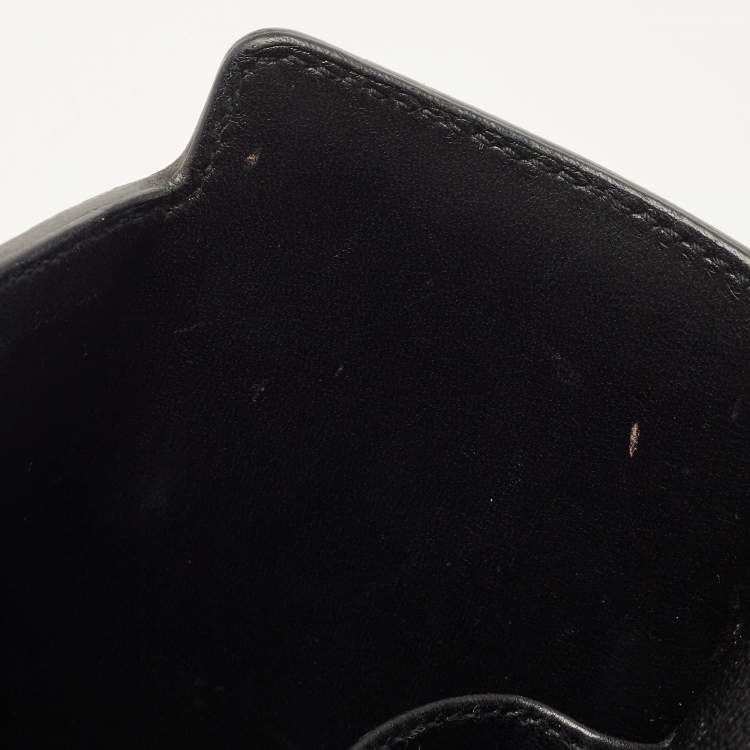 Pre Owned Hermes Black Chevre Leather Cinhetic Bag