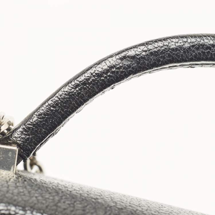 Pre Owned Hermes Black Chevre Leather Cinhetic Bag