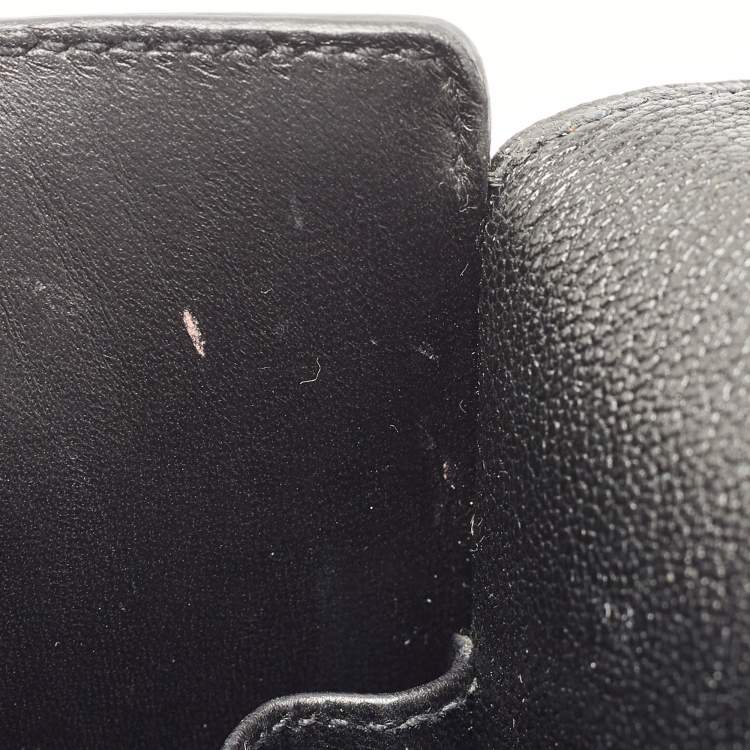 Pre Owned Hermes Black Chevre Leather Cinhetic Bag