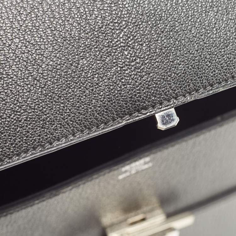 Pre Owned Hermes Black Chevre Leather Cinhetic Bag
