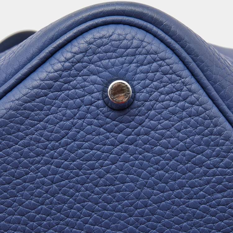 Pre Owned Hermes Agate Taurillon Clemence Leather Picotin Lock 22 Bag