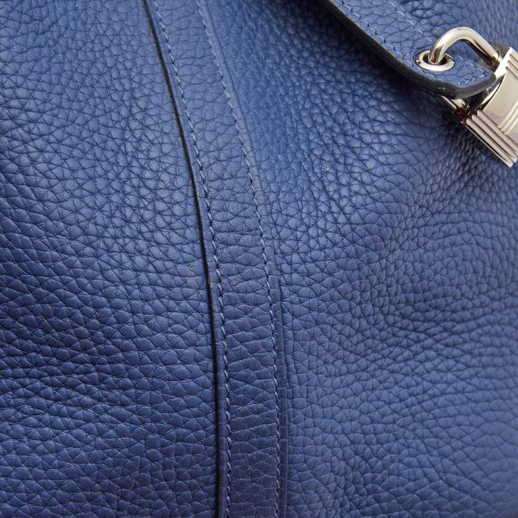 Pre Owned Hermes Agate Taurillon Clemence Leather Picotin Lock 22 Bag