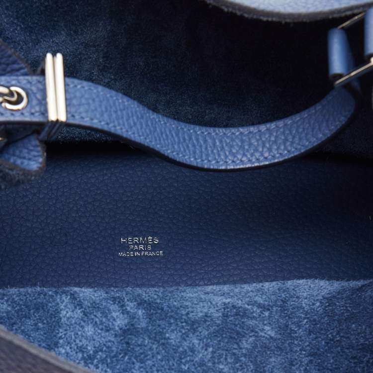 Pre Owned Hermes Agate Taurillon Clemence Leather Picotin Lock 22 Bag