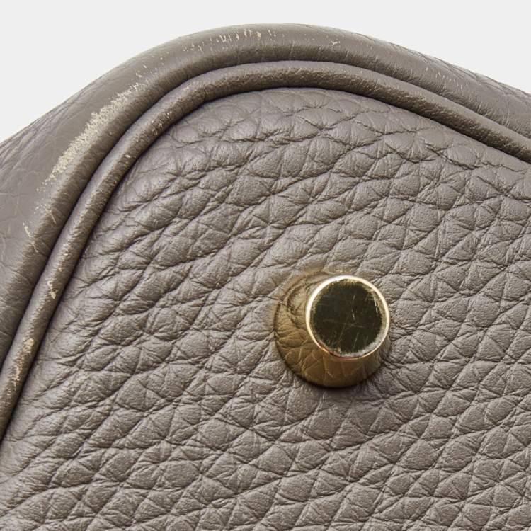 Pre Owned Hermes Etoupe Taurillon Clemence Leather Picotin Lock 22 Bag