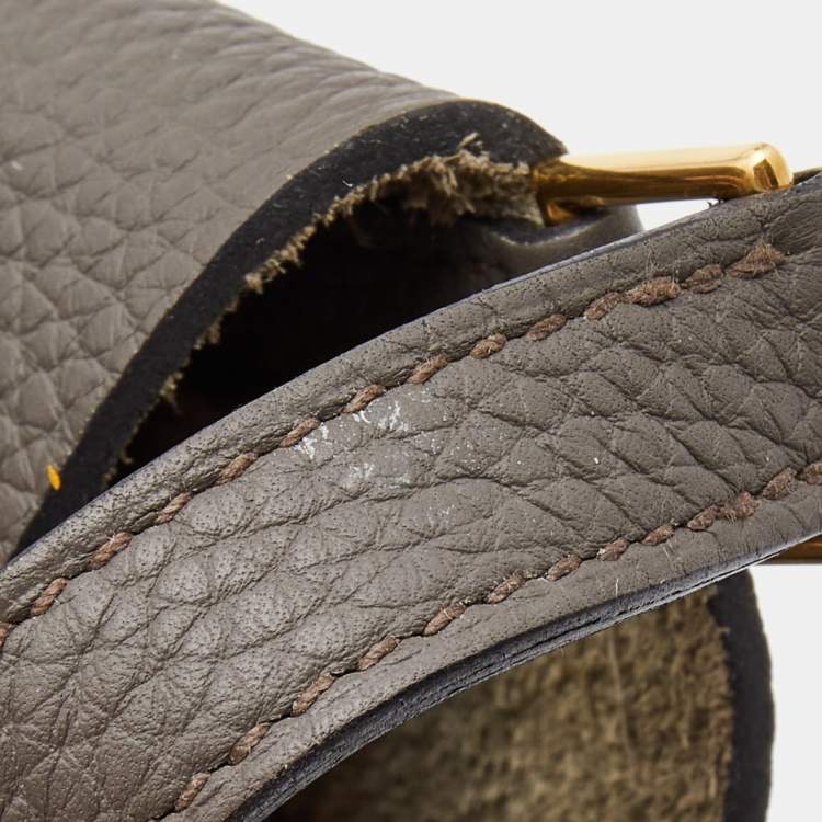 Pre Owned Hermes Etoupe Taurillon Clemence Leather Picotin Lock 22 Bag