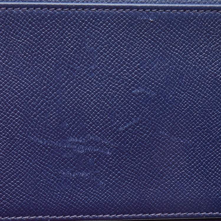 Pre Owned Hermes Bleu Saphir Epsom Leather Gold Finish Kelly Sellier 28 Bag
