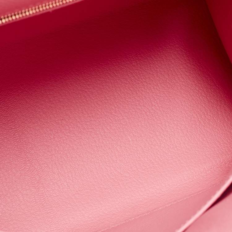 Pre Owned Hermès Rose Lipstick Epsom Leather Gold Finish Kelly Sellier 28 Bag
