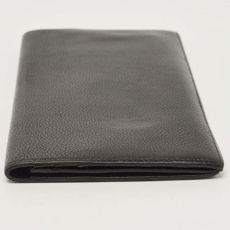 Pre Owned Hermes Black/Graphite Evercolor Leather MC² Fleming Wallet