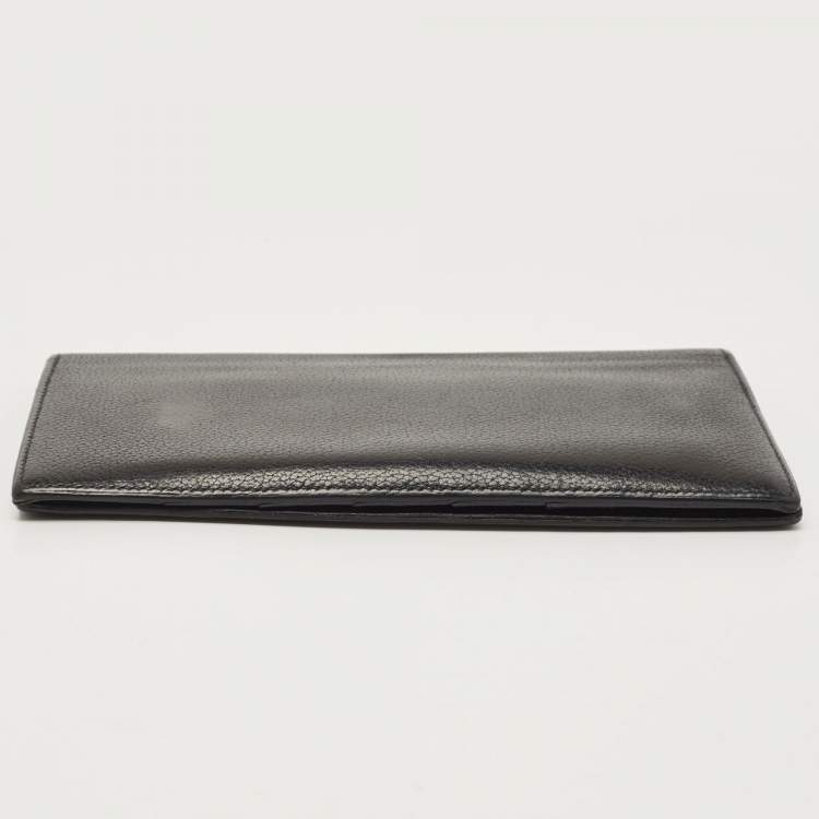 Pre Owned Hermes Black/Graphite Evercolor Leather MC² Fleming Wallet