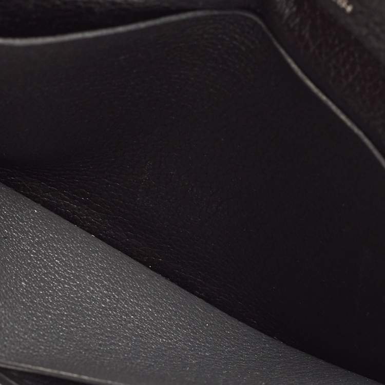Pre Owned Hermes Black/Graphite Evercolor Leather MC² Fleming Wallet
