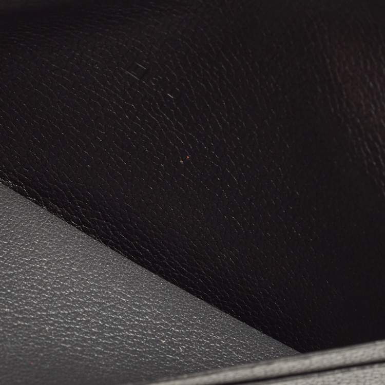 Pre Owned Hermes Black/Graphite Evercolor Leather MC² Fleming Wallet