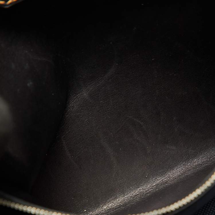 مملوكة مسبقًا Hermes Black Denim Fonce Toile/Evercalf Leather Palladium Finish Birkin 35 Ghillies Bag