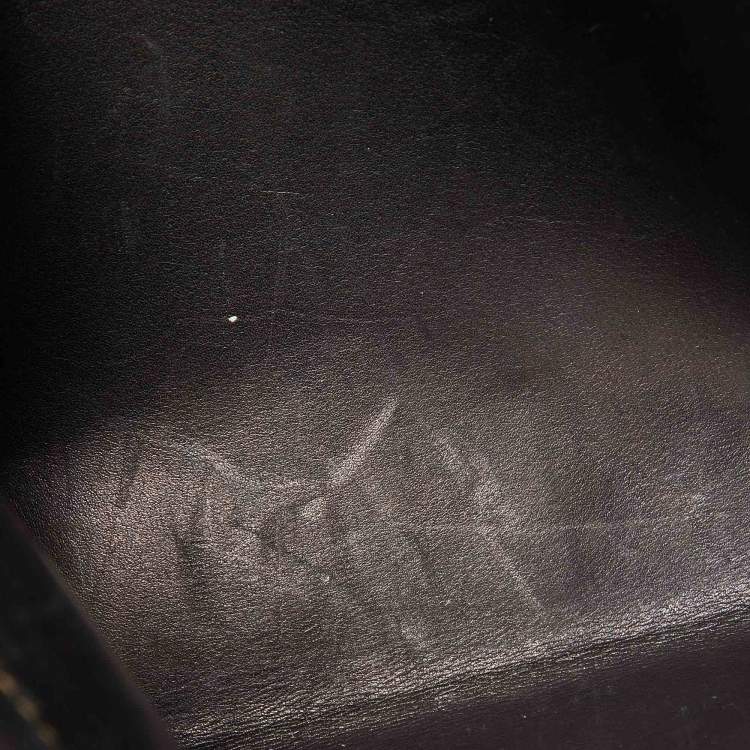 مملوكة مسبقًا Hermes Black Denim Fonce Toile/Evercalf Leather Palladium Finish Birkin 35 Ghillies Bag