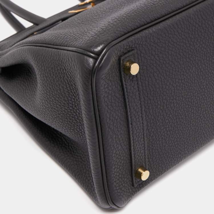Pre Owned Hermès Black Togo Leather Gold Finish Birkin 30 Bag