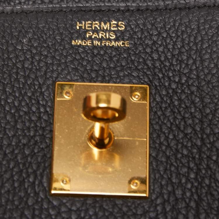 Pre Owned Hermès Black Togo Leather Gold Finish Birkin 30 Bag