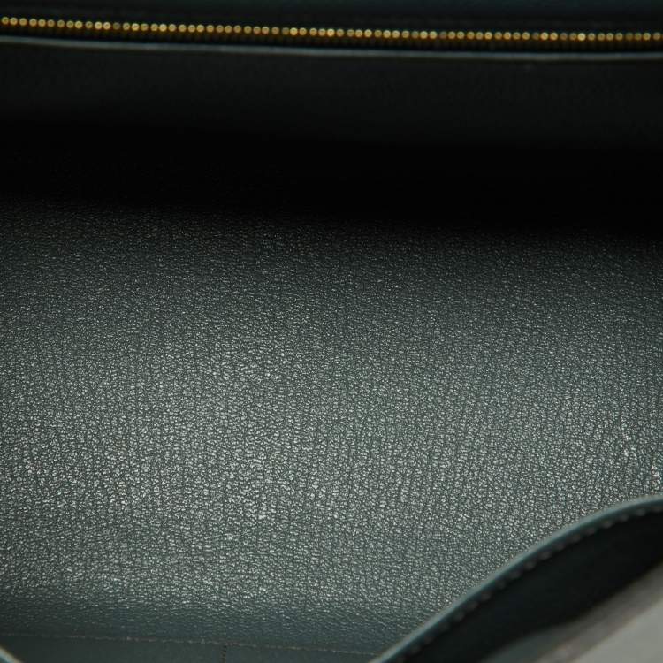 Pre Owned Hermès Vert Amande Epsom Leather Gold Finish Kelly Sellier 28 Bag