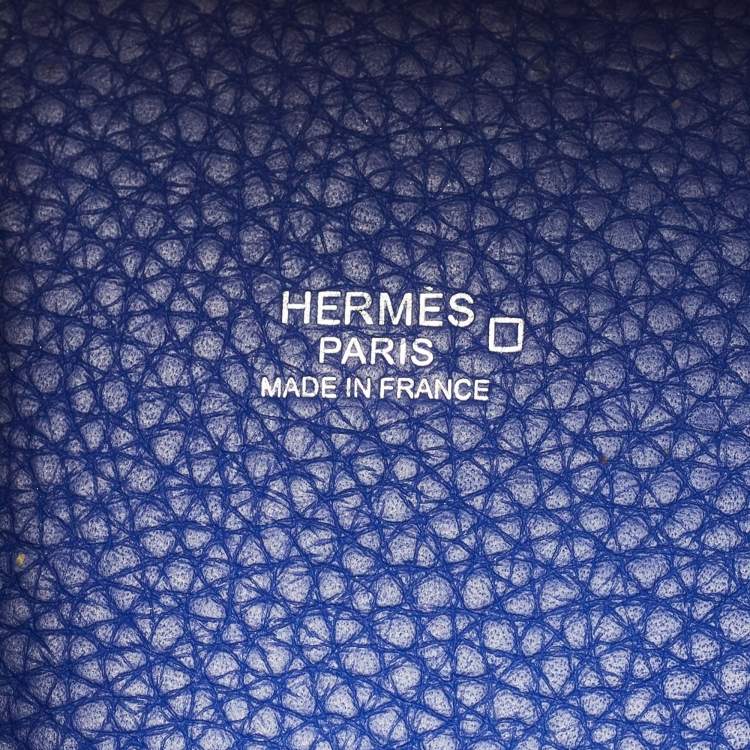 Pre Owned Hermes Bleu Electrique Taurillon Clemence Leather and Alligator Touch Picotin Lock 22 Bag